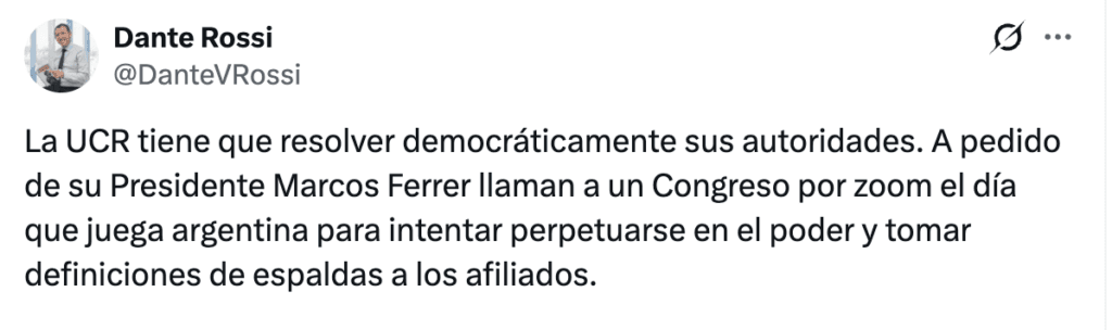 La UCR convocó a su Convención el día que juega Argentina y crece la interna radical