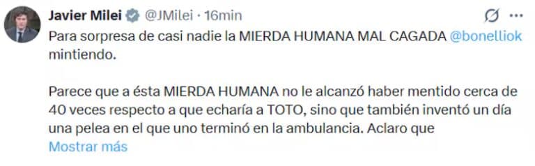 Milei endureció su ofensiva contra periodistas con insultos y acusaciones de conspiración